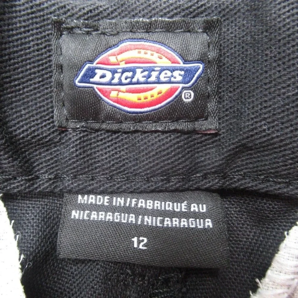 Dickies Pants Boys 12‎ Black Flex Slim Straight Flat Front Khaki Zip 26x26 NEW